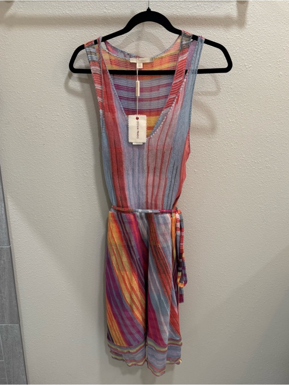 Anthropologie Reverie Rainbow Sweater Dress By Cecilia Prado Size M NWT Colorful - Picture 3 of 13